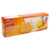 บิสชิน เวเฟอร์ไส้ครีม กลิ่นส้ม 100กรัม (Bissin Orange Flavoured Wafer Cookies 100g)