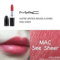 ราคา MAC LUSTRE LIPSTICK #See sheer 3g ลิปสติกสีชมพูคอรอล สีใกล้เคียงริมฝีปากจริง ฉลาก King Power/counte (24084207127)