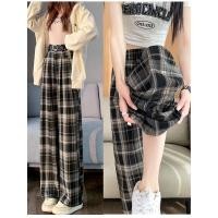 ราคา ผ้าคุณภาพสูงกางเกงลายสก็อต สไตล์เกาหลี ผู้หญิงเอวสูงยางยืด ทรงกระบอก กางเกงป้องกันแสงแดดพร้อมส่ง (26458075511)