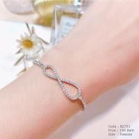 ราคา สร้อยข้อมือฝังเพชร จี้ infinity ตัวเรือนสีเงิน - B2753 (19072841573)