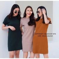 ราคา New but wash✨Mini dress (Dark green) by Basic by Sita (1475600040)