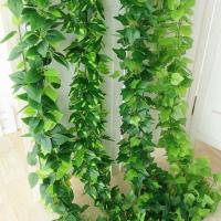 ราคา หวายจำลองใบสีเขียวตกแต่งท่อพลาสติกเถาวัลย์แขวนผนังจำลองการถ่ายภาพอุปกรณ์ตกแต่ง (27662920727)