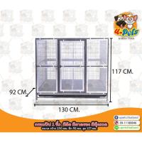 ราคา กรงสุนัข ขนาดใหญ่ กรงแป๊ป 1 นิ้ว มีมุ้งลวด มีล้อ ถอดประกอบได้ พร้อมถาดรอง <สินค้าพร้อมส่ง> (3635062807)