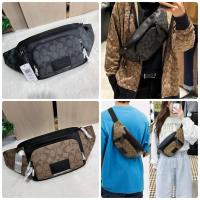 ราคา พร้อมส่งในไทย Coach Track Belt Bag In Signature Canvas แท้ 100% (27525164791)