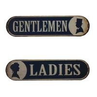 ราคา ป้ายสังกะสีวินเทจ ป้ายห้องน้ำ ชาย/หญิง (ปั๊มนูน) (1028329260)