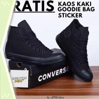 ราคา รองเท้านักเรียนอินเทรนด์เท่ๆ ประถม มัธยมต้น เด็กมัธยม / รองเท้านักเรียน Converse All Star HI FullBlack รองเท้าผ้าใบ Converse สูง สีดําล้วน (41607700679)