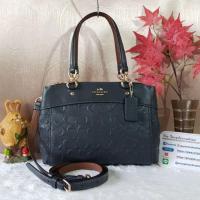 ราคา COACH F28472 MINI BROOKE CARRYALL IN SIGNATURE LEATHER COLOR : IMITATION GOLD/MIDNIGHT (1452403441)