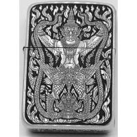ราคา Zippo Replica Brass 1941 ของแท้ สีเงินด้าน ยิงเลเซอร์ ลายพญาครุฑจับนาค 5 ด้าน (28855989895)