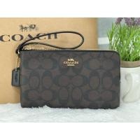 ราคา coach คล้องมือ 2 ซิป L สีน้ำตาลเข้ม (9988536145)