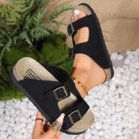 ราคา Soft-SoledหนาSoled Flip-Flops 2024 Retroเข็มขัดหัวเข็มขัดAll-Match Birkenstocksรองเท้าแตะSli (25196406562)