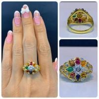 ราคา แหวนเพชร "มณีนพเก้า" ทองแท้100% เพชรแท้ 100% สินค้าหลุดจำนำเข้าใหม่ (24611535456)