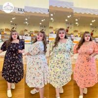 ราคา เดรสยาวคอเหลี่ยม งาน ลายดอก เที่ยว ทะเล ออกงาน งานบุญ งานบวช งานแต่ง คาเฟ่ สาวหวาน สาวอวบ ไซส์ใหญ่ สาวอ้วน Plus Size (25062643003)