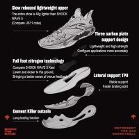 ราคา [ANTA x Kyrie Irving] Shock Wave 5 Pro รองเท้าบาสเกตบอลผู้ชาย Nitroedge Professional Sports Shoes 1 (24709697208)