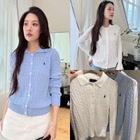 ราคา Polo Cardigan เสื้อคลุมไหมพรมคาดิแกน ดีเทลปักโลโก้ม้า สีใหม่ละมุนฟีลมาก ชนช็อป (42267454233)