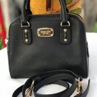 ราคา Michael Kors Saffiano Small Mini Leather Crossbody Satchel Black # #35S5GSAS1L (1701414585)
