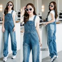 ราคา เอี๊ยมยีนส์ขายาว แต่งสะแถบสะกิดขาด Address (22856037563)