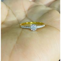 ราคา แหวนเพชรแท้เกสรทองแท้9k (44053348112)