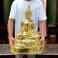 ราคา [MA3]-1พระปางสะดุ้งมาร หน้าตัก9นิ้ว งานทองเหลืองปิดทองทั้งองค์ (องค์ใหญ่มาก) งดงามเหมือนพระพุทธรูปทองคำ (23146437959)