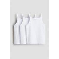 ราคา H&M(เอชแอนด์เอ็ม) เสื้อกล้ามผ้ายืดแพ็ก 3 ตัว Girls 3-pack jersey vest tops 0464695_12 (27476977451)