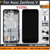ราคา สําหรับ Asus Zenfone V V520KL ชุดหน้าจอ LCD พร้อมกระจกสัมผัสด้านหน้า, A006 A009 จอแสดงผล LCD สีดํา (40264446013)