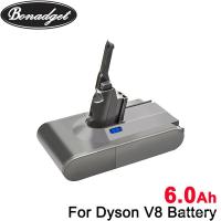 ราคา 6000mAh MAX V8 21.6 โวลต์แบตเตอรี่ลิเธียมสำหรับ Dyson V8 เครื่องดูดฝุ่นแบตเตอรี่ชาร์จ 18650 Li-Ion Power เครื่องมือ Batt (16980050990)