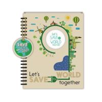 ราคา ไดอารี่ สมุดปกแข็งเจาะไดคัท สมุดบันทึกรักษ์โลก (21994735327)