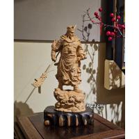ราคา เทพเจ้ากวนอูไม้แกะสลัก ขนาดสูง23cm (10485467879)
