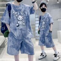 ราคา 【ชุดเด็กผู้ชาย】2 ชิ้น 2025 เสื้อยืดสตรีทเวียร์+กางเกงขาสั้นลายหมีเท่ สีฟ้า ไซส์หลวมโคร่ง ส่งจากไทย สำหรับ 6-14 ปี (42202525040)