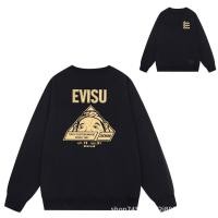 ราคา Evisu Letter Print Loose Round Neck Sweater (40315713076)