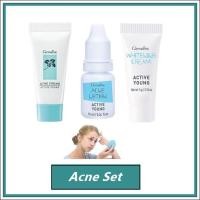 ราคา ชุดสิว 3 ชิ้น กิฟฟารีน แอคทีฟยัง แอคเน่ โลชั่นแต้มสิว ครีมแต้มสิว ครีมลดรอยสิว Giffarine Active Young acne (11108666228)