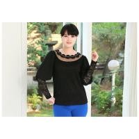 ราคา ★พร้อมส่ง★ เสื้อลูกไม้สีดำ แขนหมูแฮม คอปกแต่งไข่มุก (5XL อก 45 ยืด 48) QF11173 (24377128753)