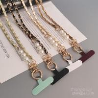 ราคา กระเป๋าหนังสะพายข้างสำหรับผู้หญิงพร้อมสายคล้องคอ, สไตล์ชาแนลขนาดเล็ก, เชือกคล้องอเนกประสงค์, โซ่ยาวประดับมุก (25493737953)
