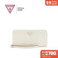 ราคา GUESS กระเป๋า รุ่น GG9663146 ALDINA SLG LARGE ZIP AROUND สีขาว (44456015902)