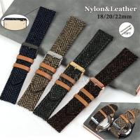 ราคา 18 มม.20 มม.22 มม.VINTAGE Nylon + Geniune สายนาฬิกาหนัง Quick Release Universal Soft Cowhide สานสําหรับ Seiko เปลี่ยน Band ผู้ชายผู้หญิงธุรกิจสร้อยข้อมืออุปกรณ์เสริม (29573428086)