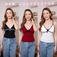 ราคา สายเดี่ยว สุดเซ็กซี่แต่งโบว์เล็ก น่ารักๆมีฟองน้ำอย่างดี✨เสื้อไปทะเล เสื้อไปคาเฟ่สายเดี่ยวเสริมฟองน้ำเกาะอกมีฟองน้ำ (28517069493)