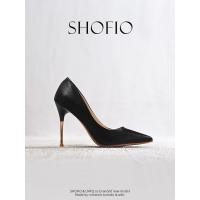 ราคา รองเท้าส้นสูงหนังแท้รองเท้าส้นกริชของผู้หญิง 2024 ฤดูใบไม้ผลิและฤดูร้อนใหม่สีขาวอารมณ์รองเท้าสตรีมื (27255128880)