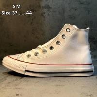 ราคา หนังหุ้มข้อ Converse Chuck Taylor All Star สีขาว แบบหนังแท้100% ผู้ชาย Size:37-45eu รองเท้า true (24857891210)