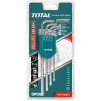 ราคา Total กุญแจหกเหลี่ยม หัวท๊อกซ์ 9 ตัวชุด ยาว รุ่น THT106392 ( Torx L-Wrench ) - ประแจแอล (24043022408)