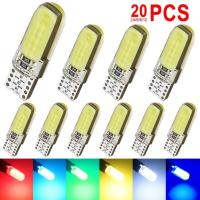 ราคา 20 PCS T10 W5W หลอดไฟ LED ภายในรถโดมแผนที่ Trunk ป้ายทะเบียนไฟ 12V COB-12SMD สีขาวสีเหลืองสีแดงสีฟ้า (29776244180)