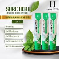 ราคา [ 1เเถม 1 ยาสีฟันชัวร์เฮิร์บ 5 in 1 ยาสีฟัน สมุนไพร ชัวร์ เฮิร์บ Sure Herb Herbal Toothpaste 100 g. (24210582305)