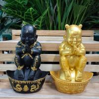 ราคา [thepneramit484]กุมารเรียกทรัพย์เจ้าสัว กุมารทองเรียกทรัพย์ สายขาว เนื้อเรซิ่น สีดำ ขนาดหน้าตัก 5 นิ้ว สูง 21 cm (22737643219)