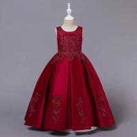 ราคา แฟชั่นเด็กชุดราตรียาวอย่างหรูเด็กโต6-15ปี (7454193706)