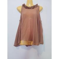 ราคา เสื้อแขนกุดผ้าชีฟองคอระบาย (28426065949)