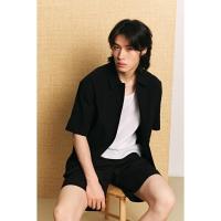ราคา H&M(เอชแอนด์เอ็ม) เสื้อเชิ้ตแขนสั้นผ้าทอเนื้อหยาบทรงหลวม ผู้ชาย 1288869_1 (40667031306)
