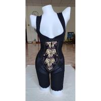 ราคา ชุดกระชับสัดส่วนทรงเว้าเต้า(และเก็บกระชับเต้า)แบบมีขา สึดำมีลายปักด้านหน้าสวยงามมาก Size XL มีของพร้อมส่งนะคะ... (27908228224)