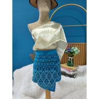 ราคา ชุดไทย สำเร็จรูป ชุดเซต2ชิ้น ใส่เล่นสงกรานต์งานจริงสวยมาก สไบสำเร็จรูปใส่ง่าย + กระโปรงกางเกง (25573143560)