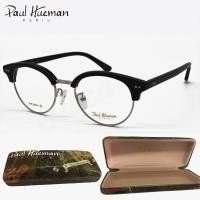 ราคา PAUL HUEMAN (Housebrand Korea แท้100%) กรอบแว่นสายตา แบรนด์เนม Paris Design สีดำเรียบ/เงิน ขาพลาสติกดำเรียบ (1822493124)