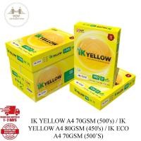 ราคา IK YELLOW A4 70GSM (500s) / IK YELLOW A4 80GSM (450s) / IK ECO A4 70GSM (500S) (42904148495)