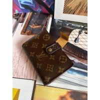 ราคา กระเป๋าสตางค์ LV louis Cliplock Monogram กระเป๋าแท้ใบสั้นลาย LV ของแท้มือสอง (19045514102)