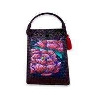 ราคา กระเป๋าสานเพ้นท์ลายกุหลาบ (5366258854)